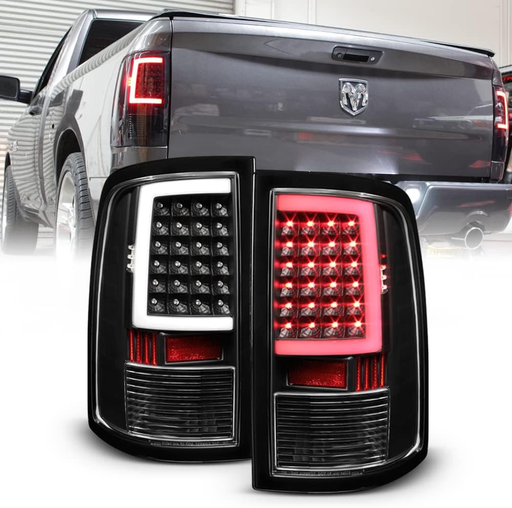 Black Housing LED Tail Lights for Dodge Ram 1500 2500 3500 N666111