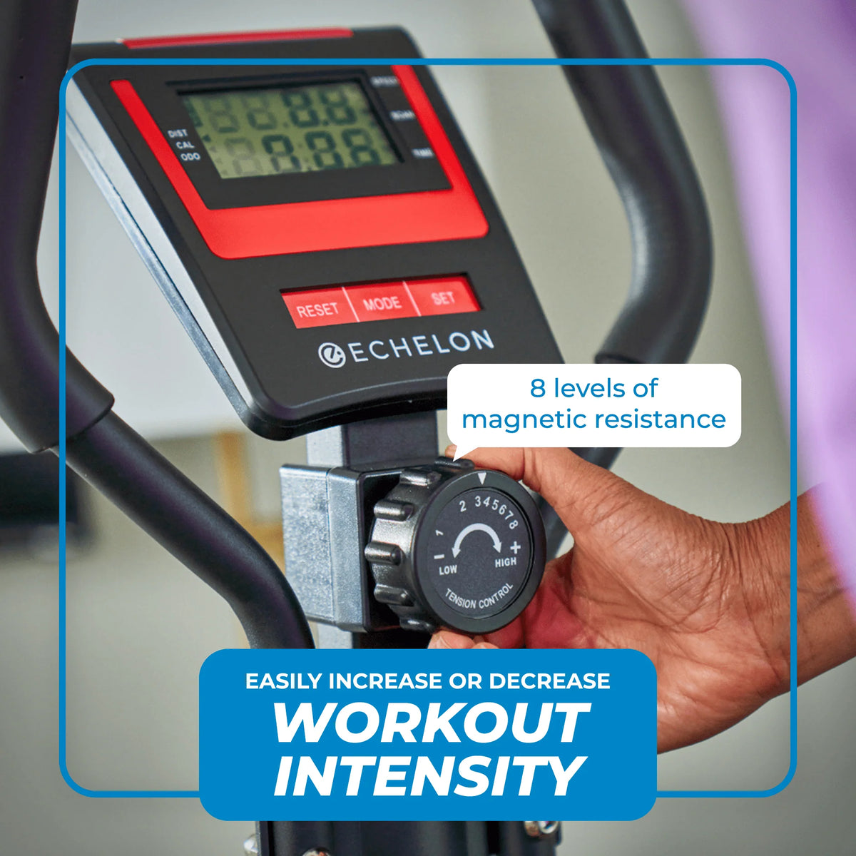 Elliptical Trainer with 8 Levels of Magnetic Resistance F444