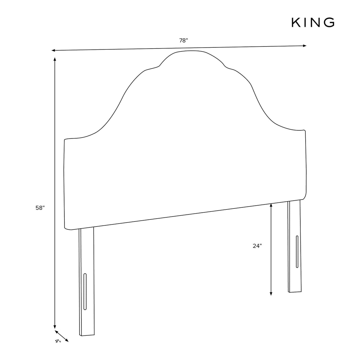 Arched Headboard Green White Floral B90244