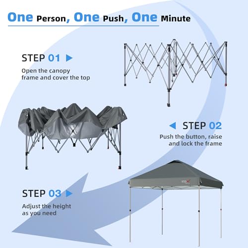 10x10 Pop Up Canopy Tent with Mosquito Netting N6859