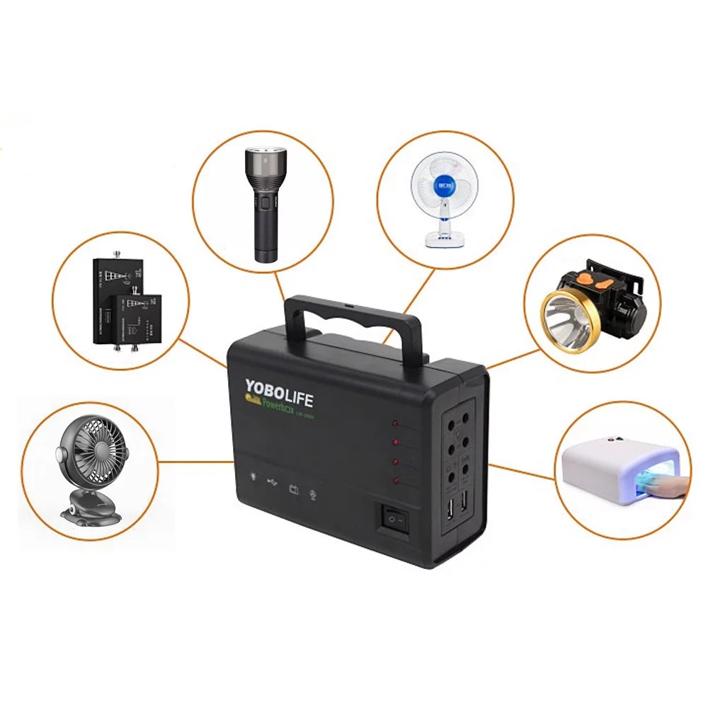 Portable Solar Panel Power Generator Kit with 4 LED I626202