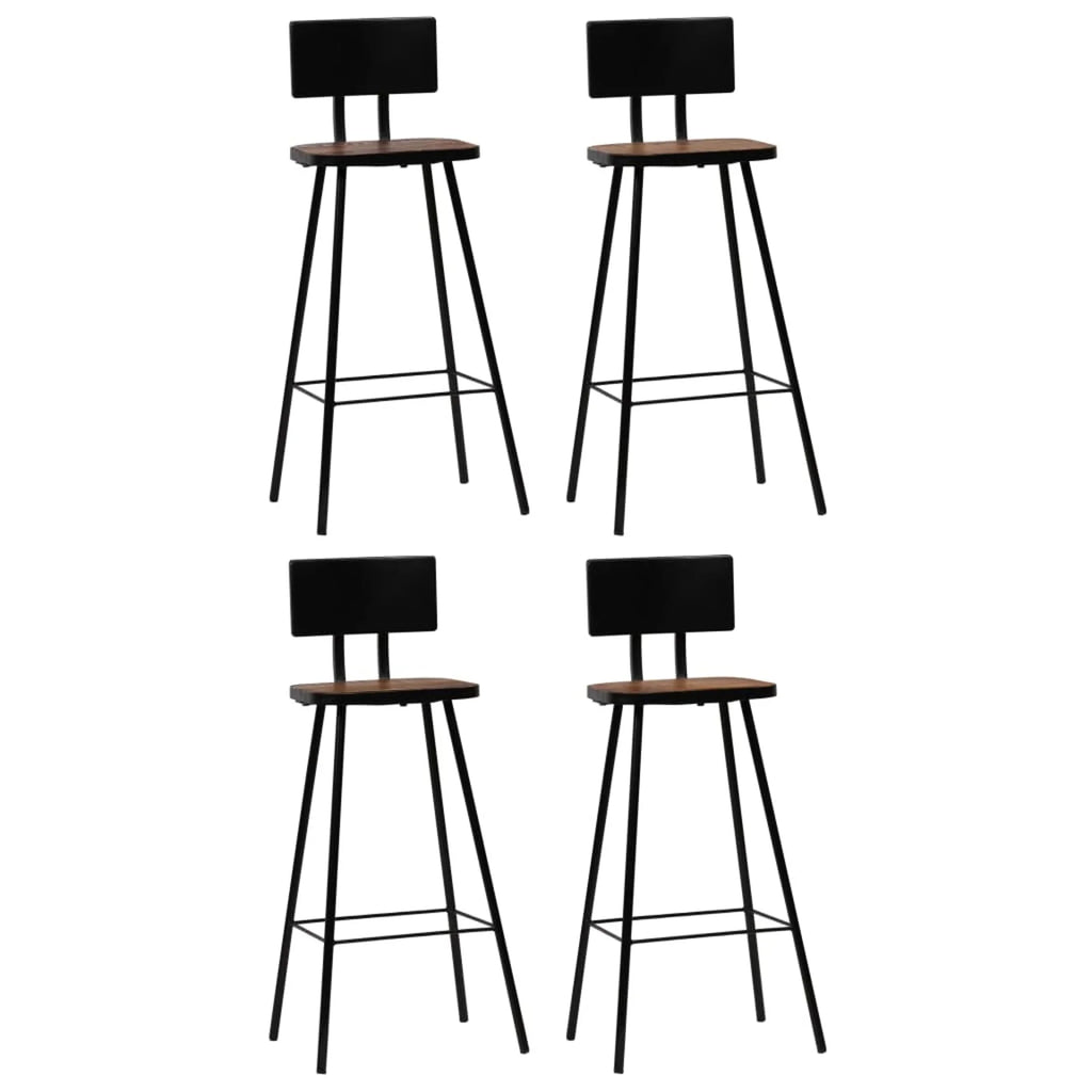 4 pcs Solid Reclaimed Wood Bar Stools R301265