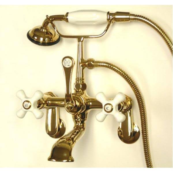 Wall Mount Clawfoot Tub Filler with Hand Shower Oil Rubbed Bronze V944