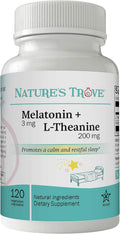 Melatonin 3mg + L Theanine 200mg 120 Kosher Vegetarian Capsules D48351