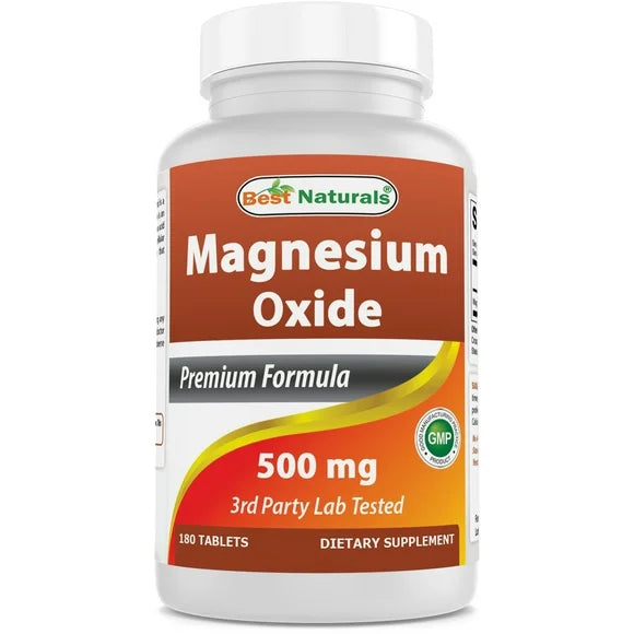 Magnesium Oxide 500 mg 180 Tablets Q4316