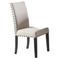 Solid Wood Dining Side Chair Antique Black Set of 2 K208497