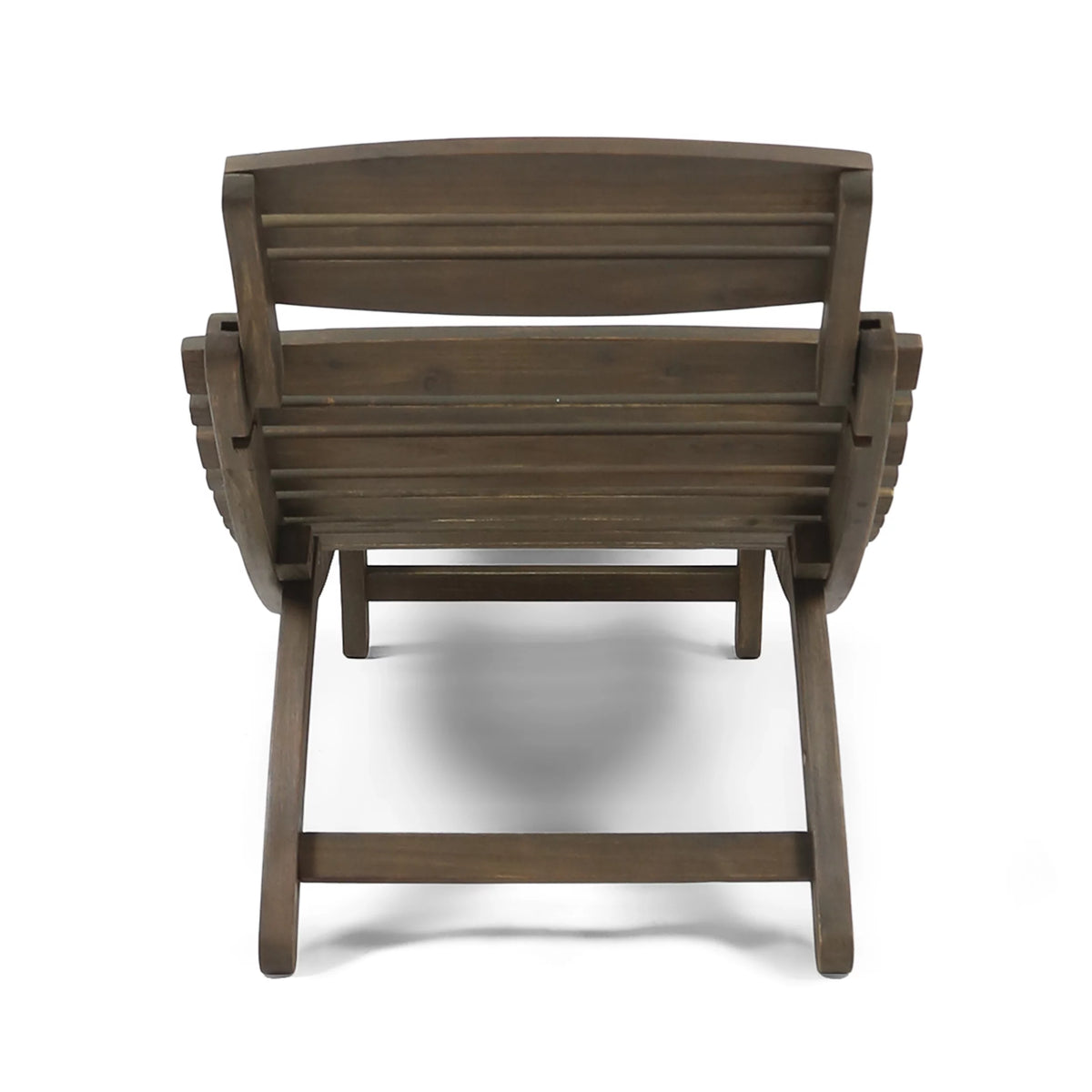 Gray Acacia Wood Outdoor Chaise Lounge Set of 2 N6001