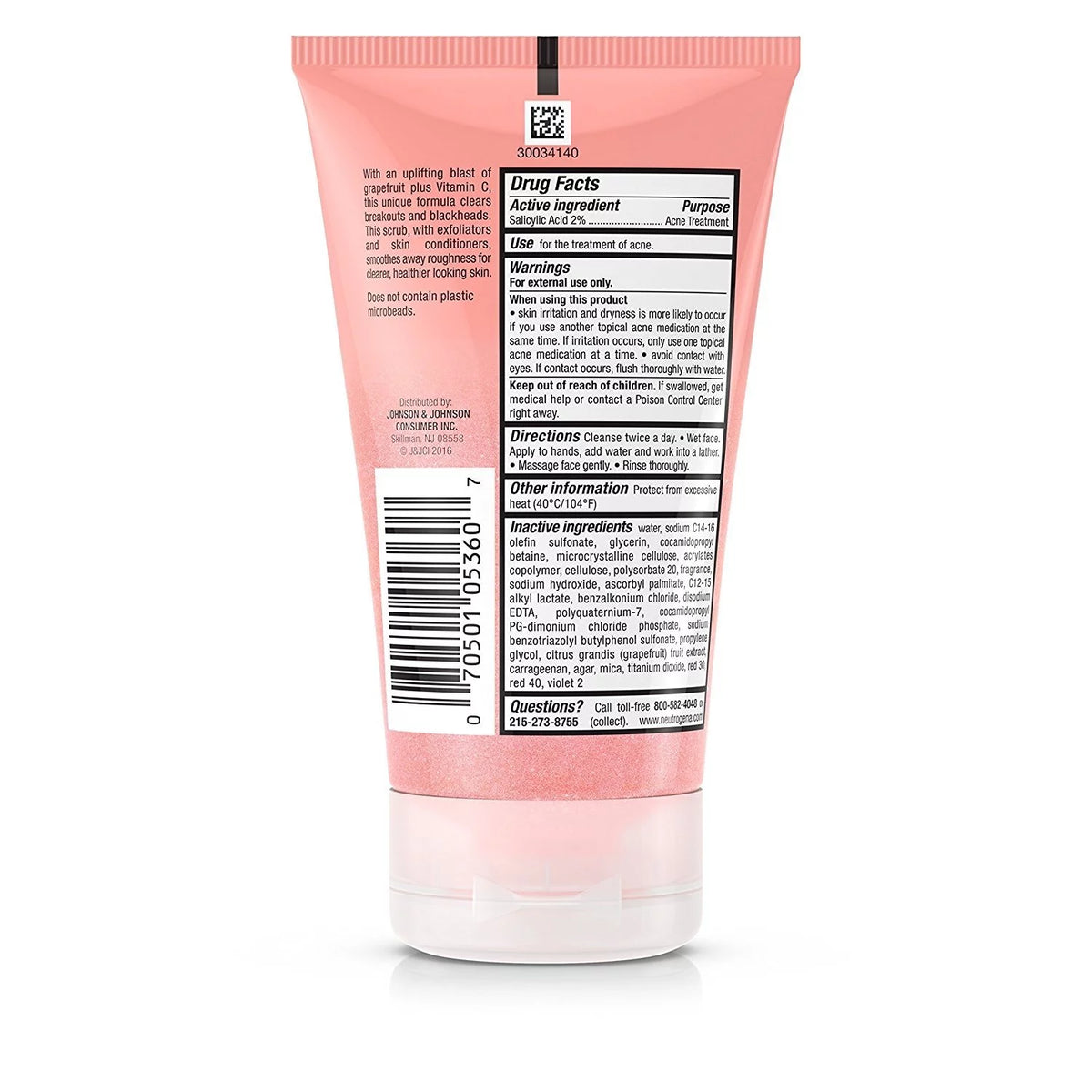 Oil-Free Acne Wash Foaming Scrub 2 oz 3 Pack T74683