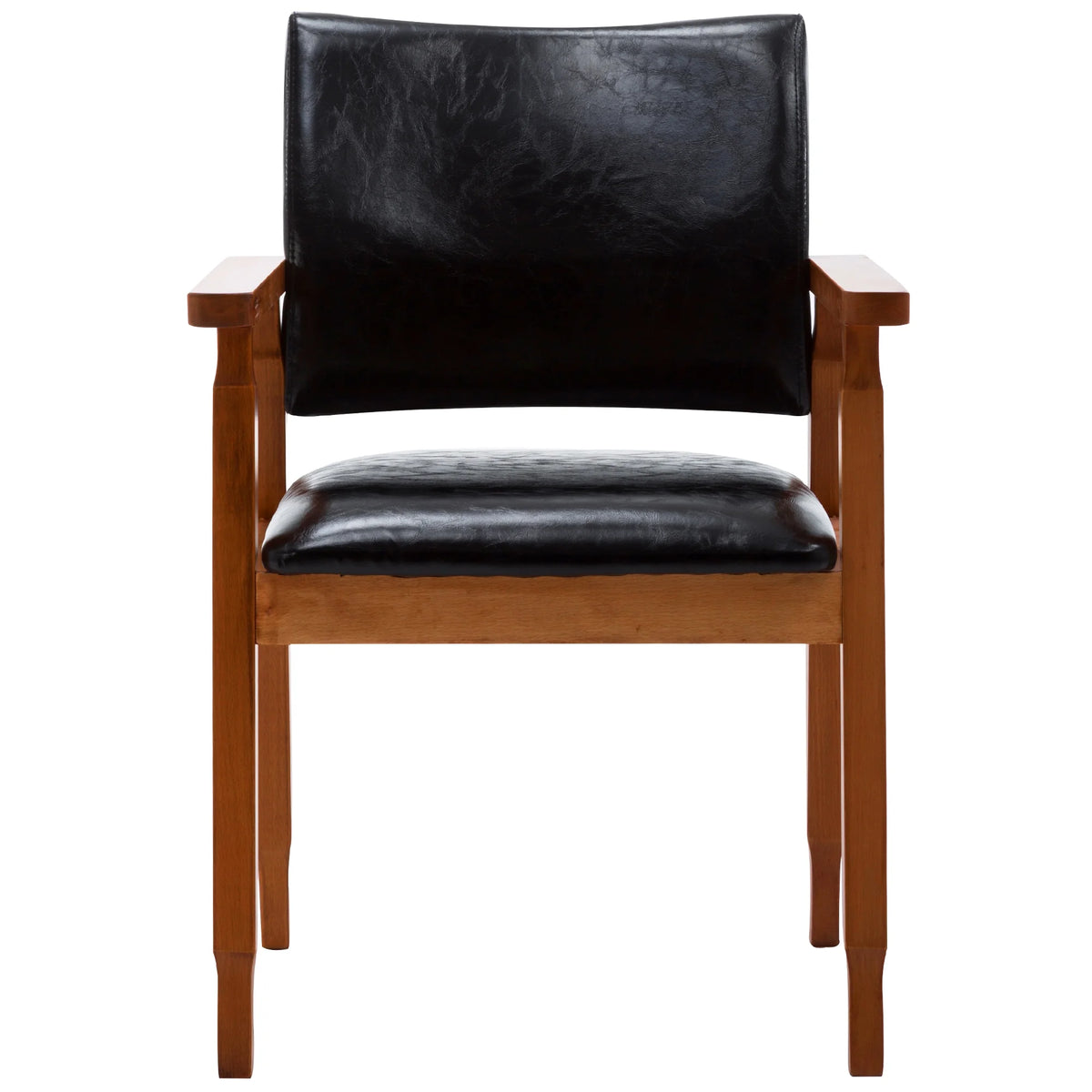 Black PU Leather Upholstered Arm Chair, Set of 1 V585268