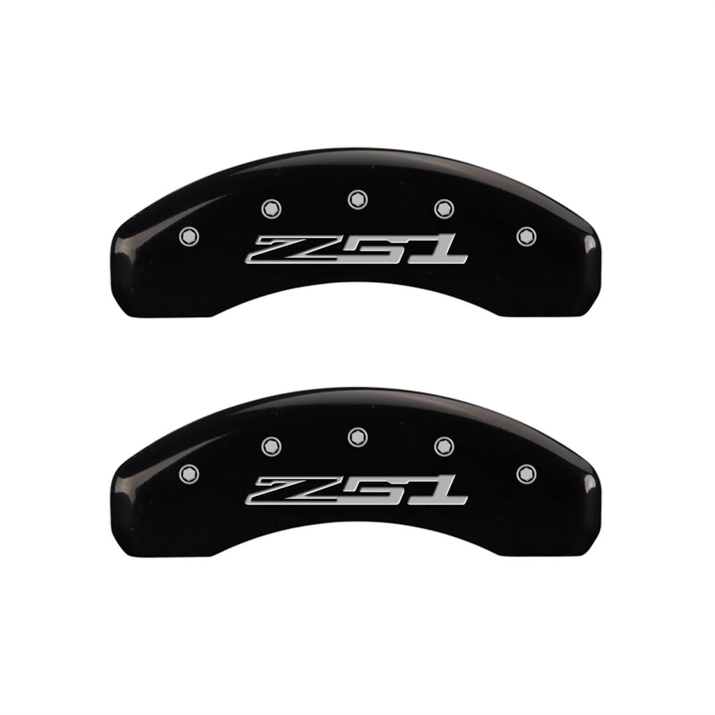 4 Caliper Covers Black Finish Silver F16263