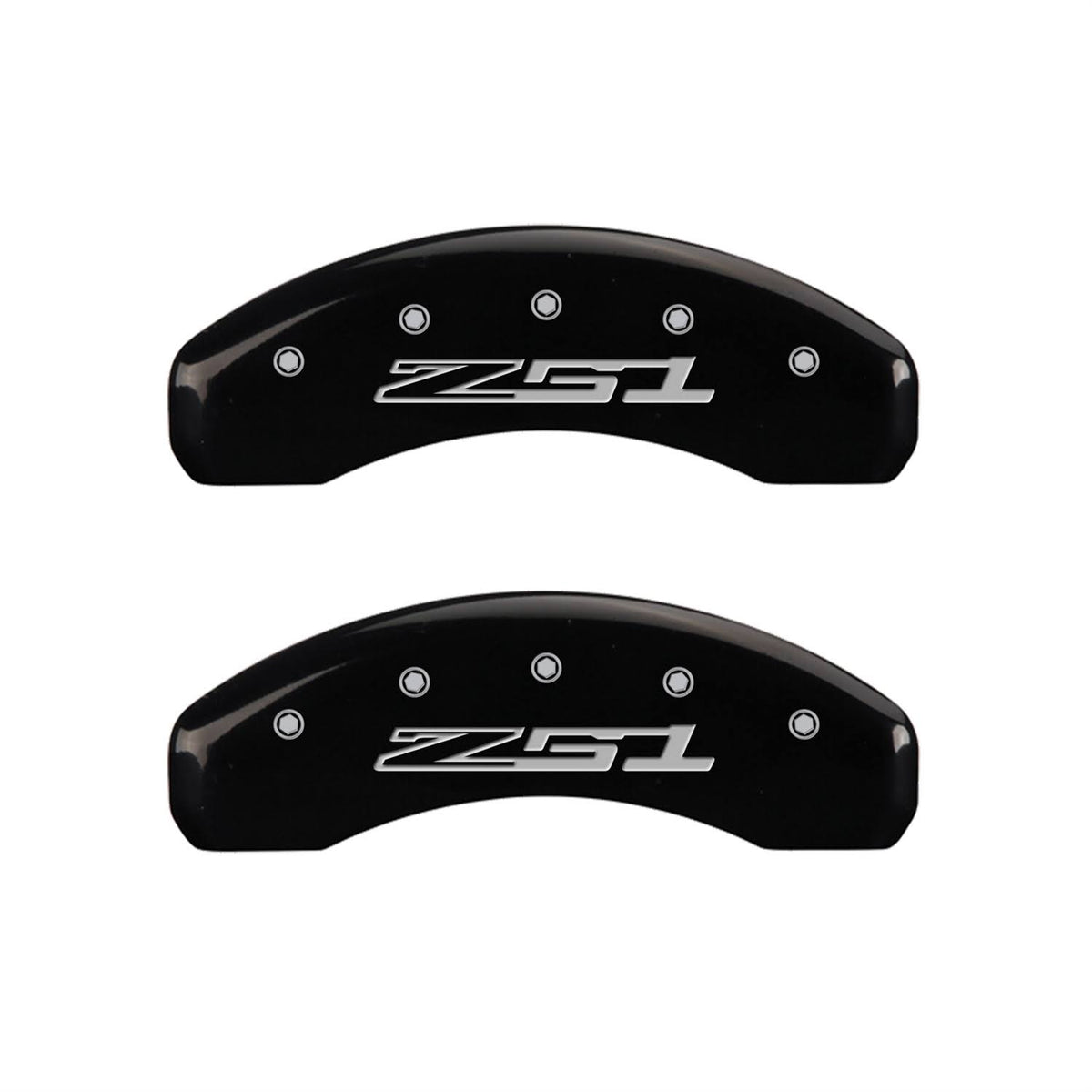 4 Caliper Covers Black Finish Silver F16263