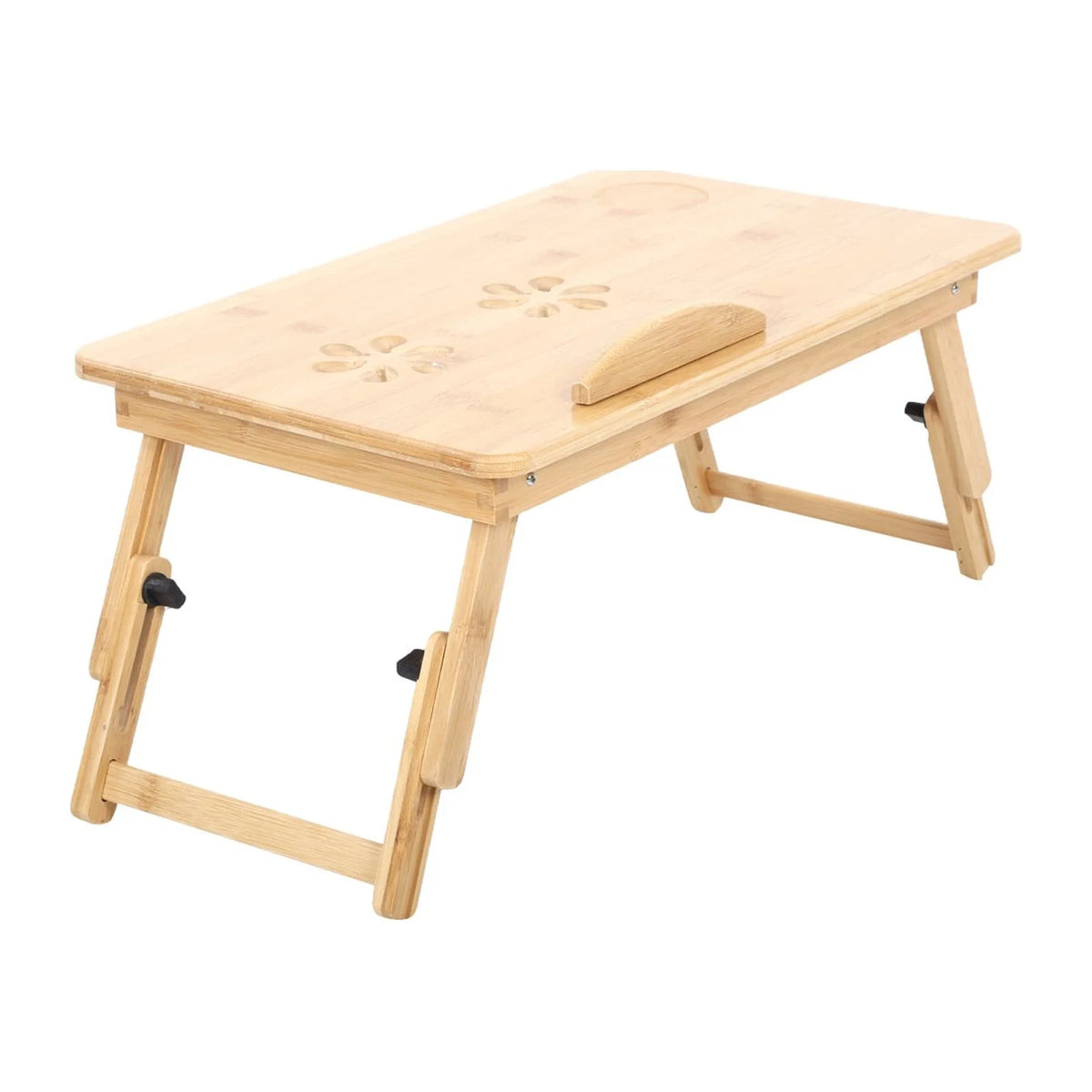 Bamboo Portable Laptop Desk with Tilt Top and Storage Drawer D568100