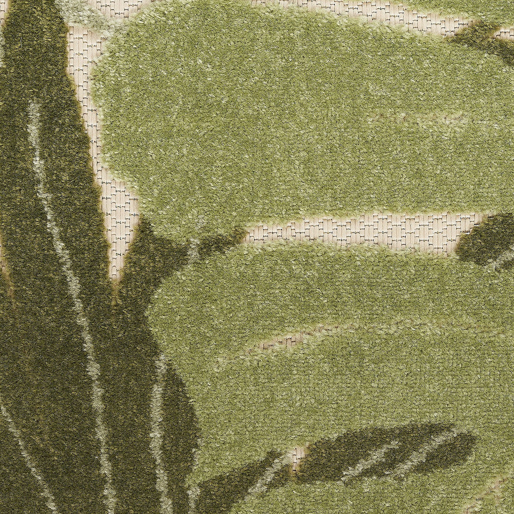 4' x 6' Ivory Green Area Rug E598