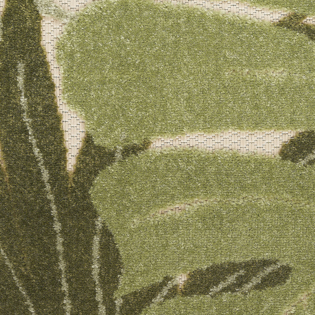 4' x 6' Ivory Green Area Rug E598