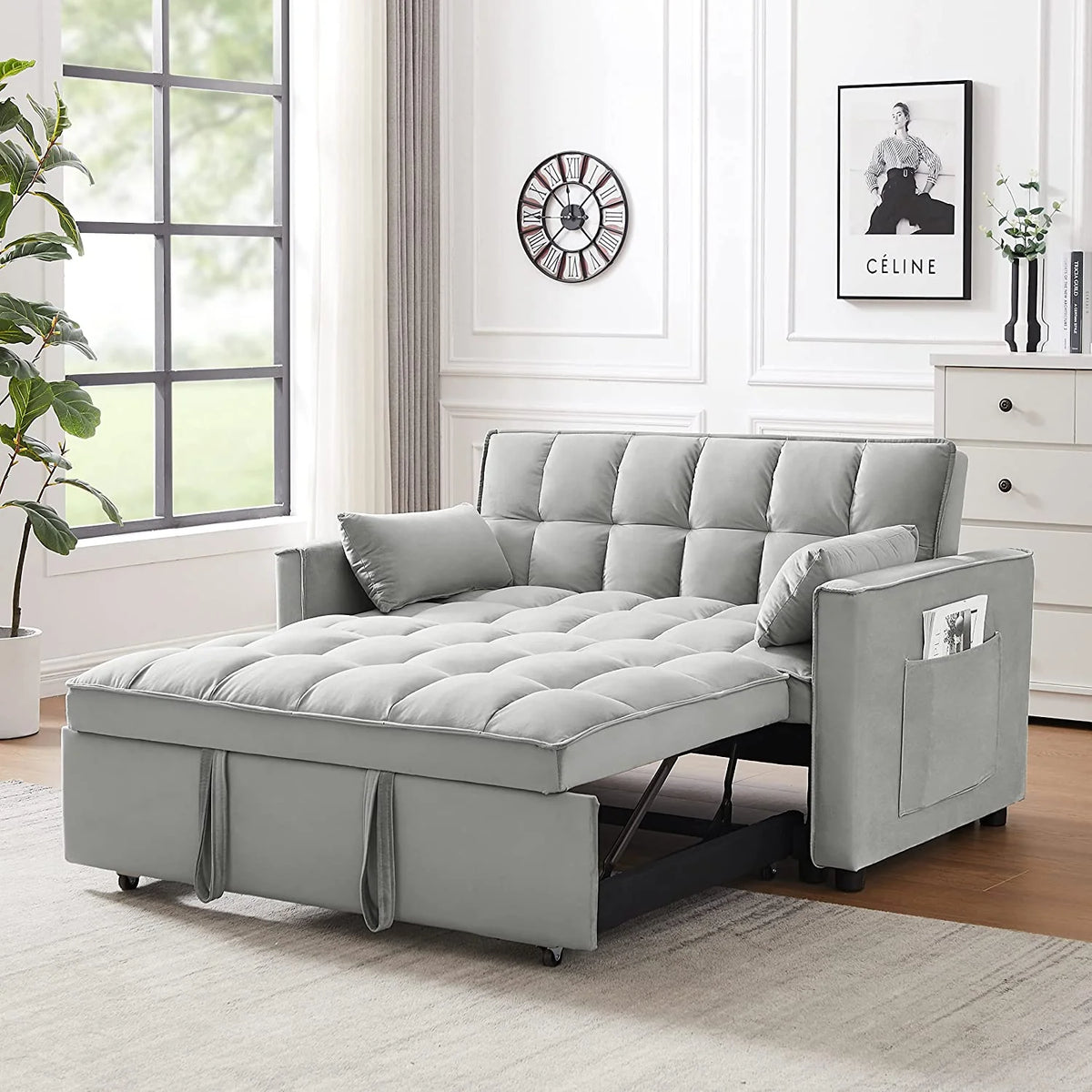 Velvet Loveseat Sofa Couch With Toss Pillows M16570