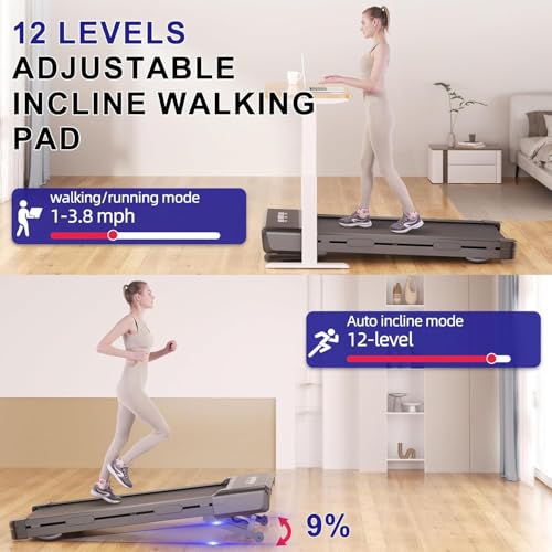 3 in 1 Portable Treadmill with Remote Control LED Display, 2.5 HP R19042