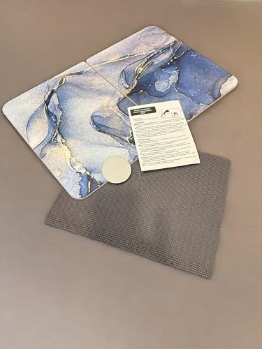 Stone Blue Marble Kitchen Drying Mat Q307