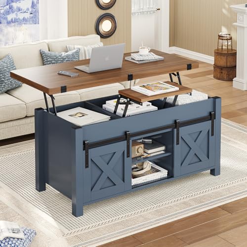 Grey Lift Top Coffee Table with Storage R7400