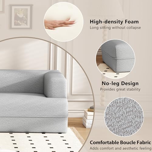 Grey Curved Chaise Lounge Sofa O5126