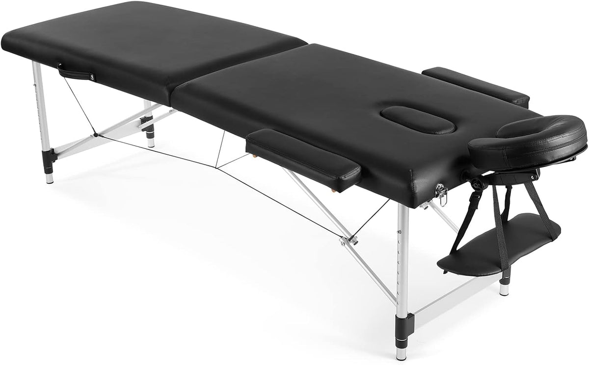 Black Adjustable Massage Table with Carrying Bag A47473