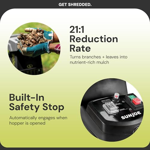 15-Amp Corded Electric Wood Chipper Shredder with Collection Bag Z820