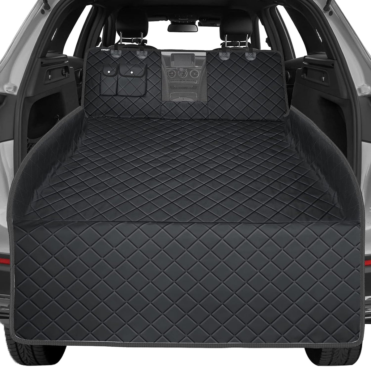 Waterproof Nonslip Dog Cargo Liner with Storage Pockets Pack of 2 A6876