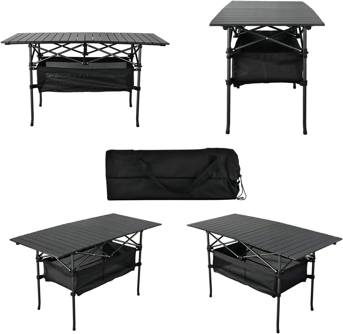 Lightweight Aluminum Folding Camping Table with Carrying Bag S853952