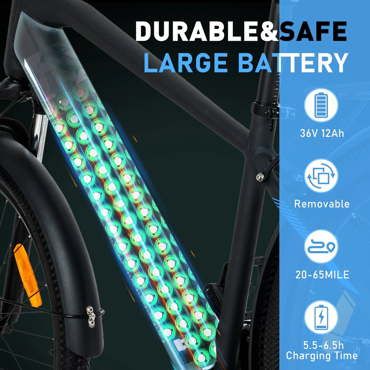 Electric Bike 500W 36V 12Ah Aluminum Alloy 7 Speed T536