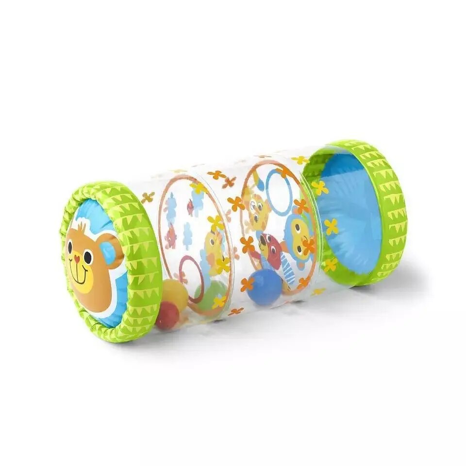 Inflatable Baby Crawling Roller Toy with Rattle and Ball PVC Early Educational Toy B49761