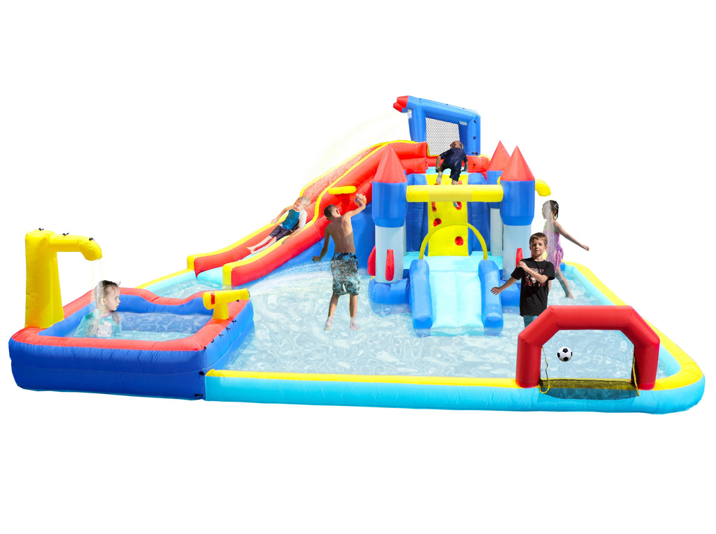 7-in-1 Inflatable Water Park with Splash Pool G6966