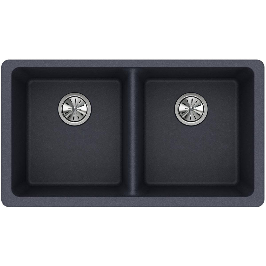 33-in Double-Bowl Undermount Kitchen Sink D711714