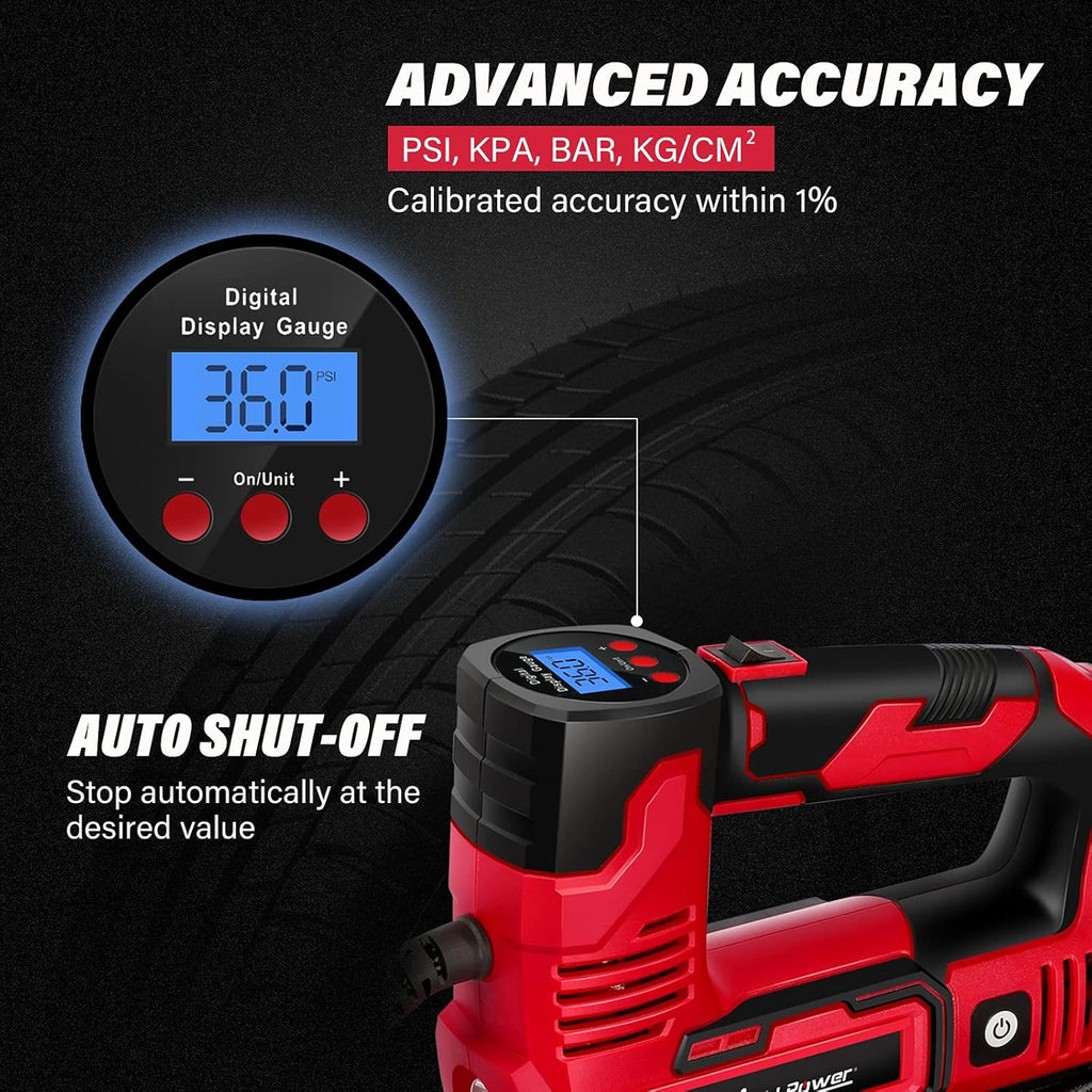 20V Cordless Portable Air Compressor Tire Inflator 150PSI J689