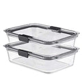 8-Cup Glass Food Container with Lid (2 Pieces) I6276