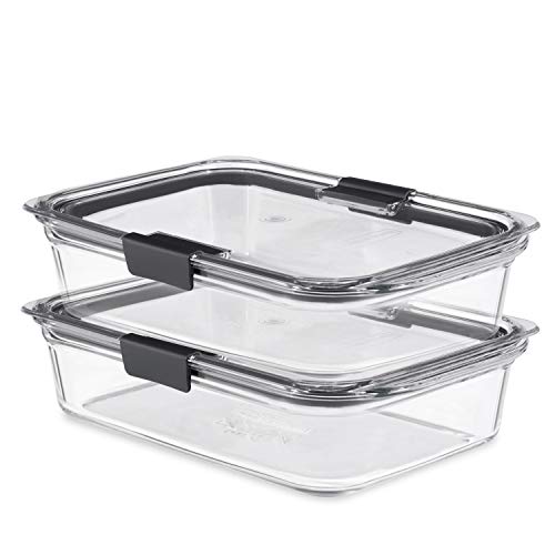 8-Cup Glass Food Container with Lid (2 Pieces) I6276