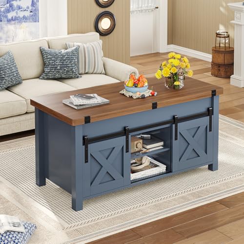 Grey Lift Top Coffee Table with Storage R7400