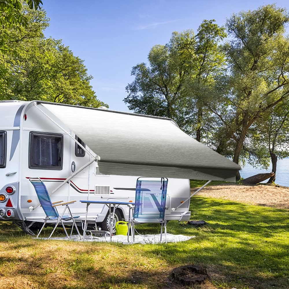 Blue Vinyl RV Awning Fabric Replacement 16' M1186
