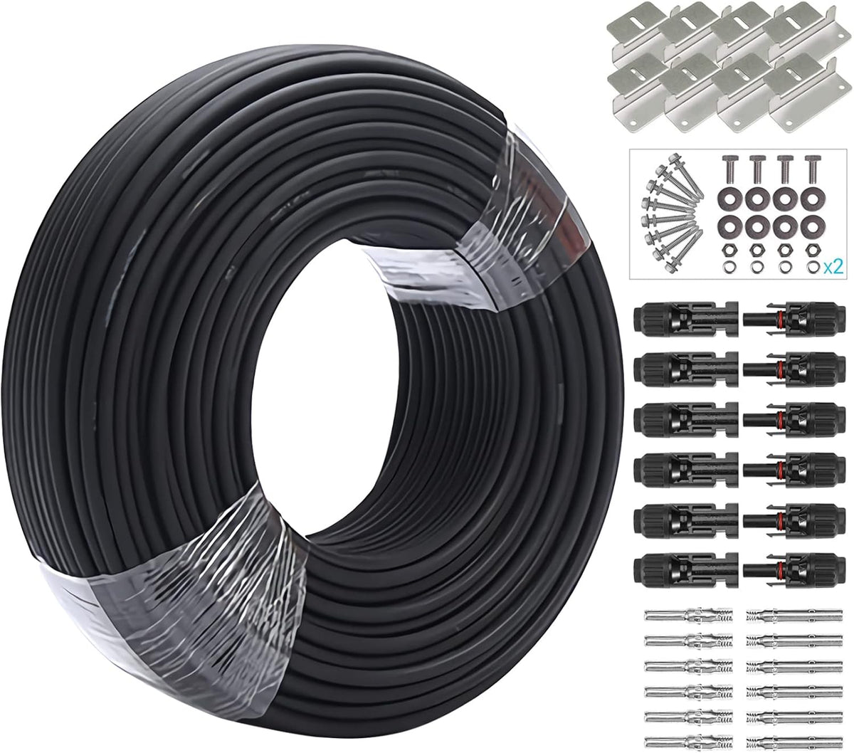 10 AWG 50 Feet Solar Extension Cable with Female and Male Connector L618904