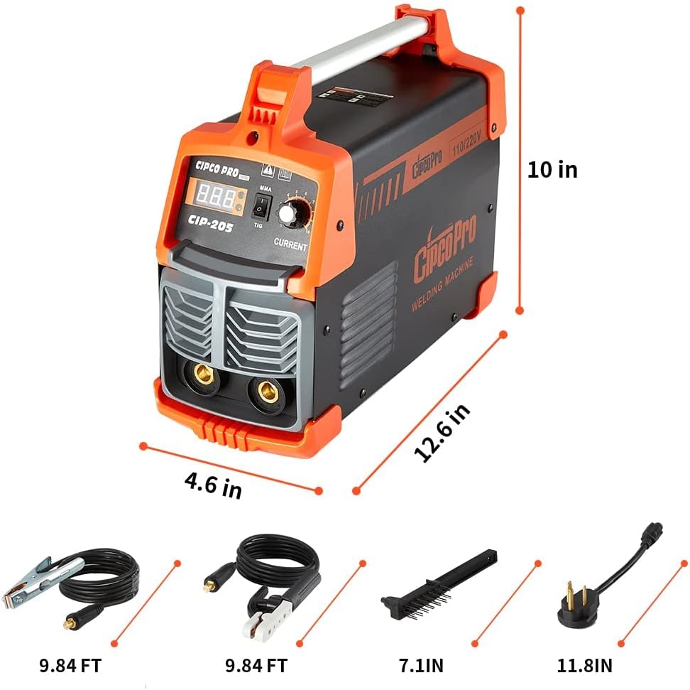 205Amp ARC Welder Digital Inverter IGBT Stick MMA Welder, 110/220V Dual Voltage Portable Welding Machine C518