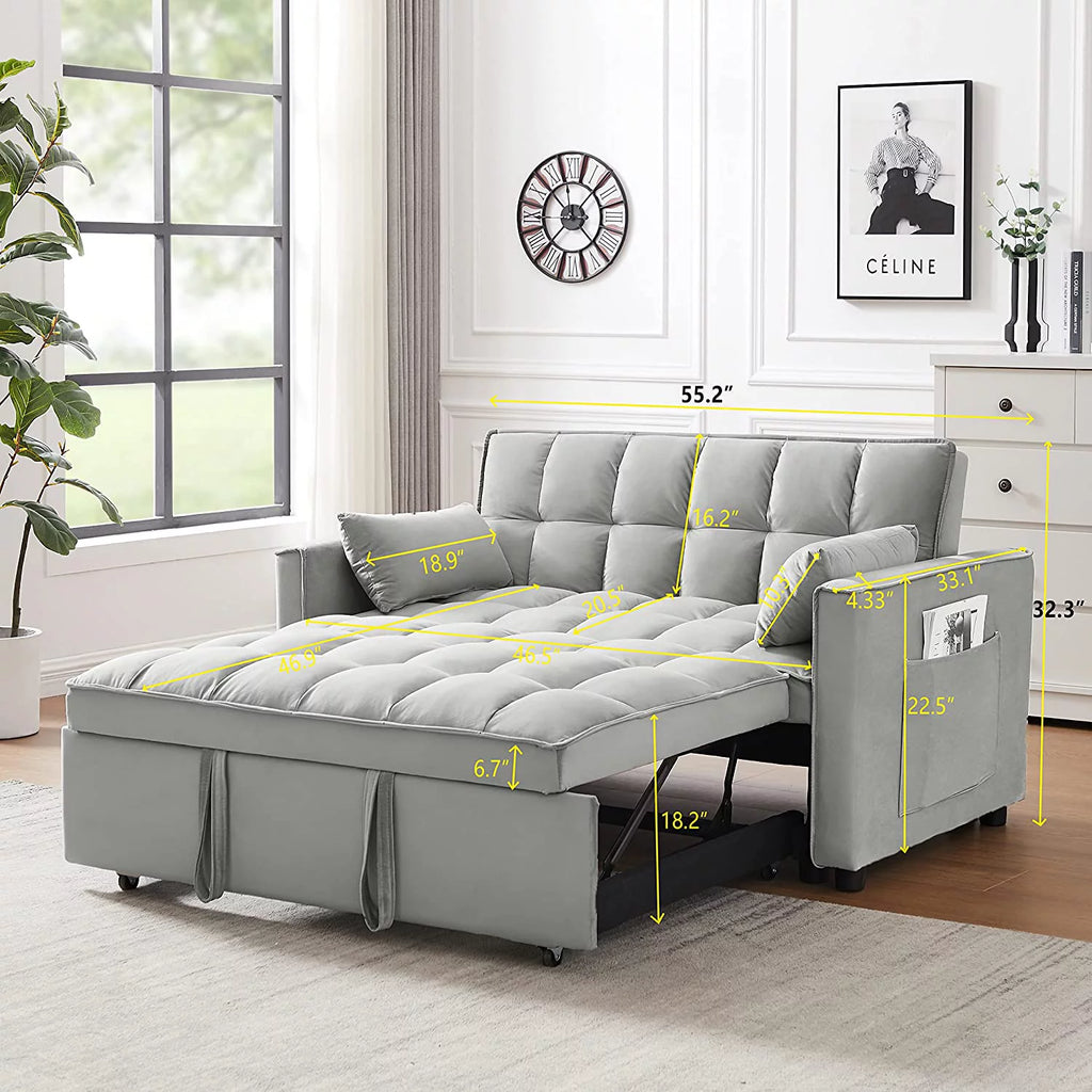 Velvet Loveseat Sofa Couch With Toss Pillows M16570
