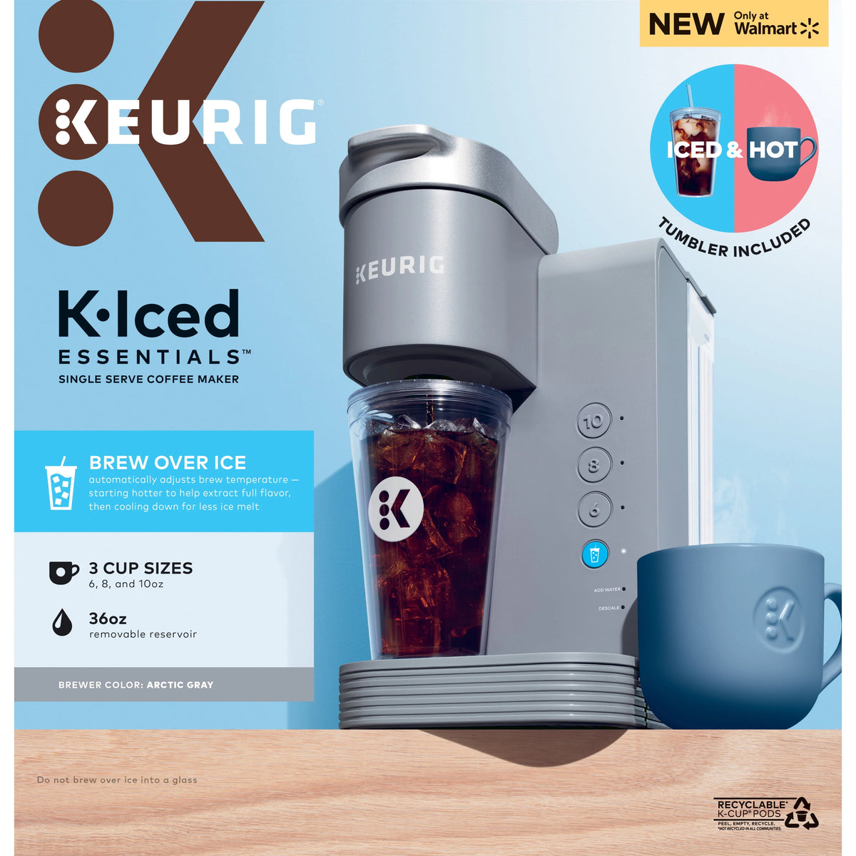 Gray Single-Serve K-Cup Pod Coffee Maker X997012