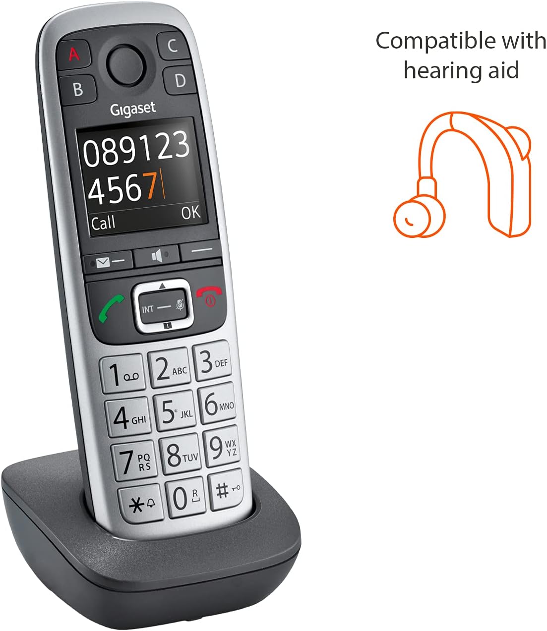 Two Cordless Phones with Answering Machine, Extra Large Keys, Pack of 2 Z573