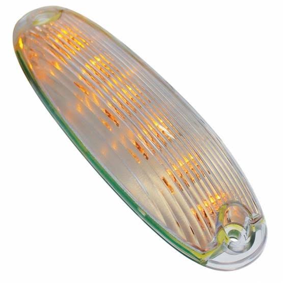 6 LED Cab Lights Amber Clear Lens Q6629