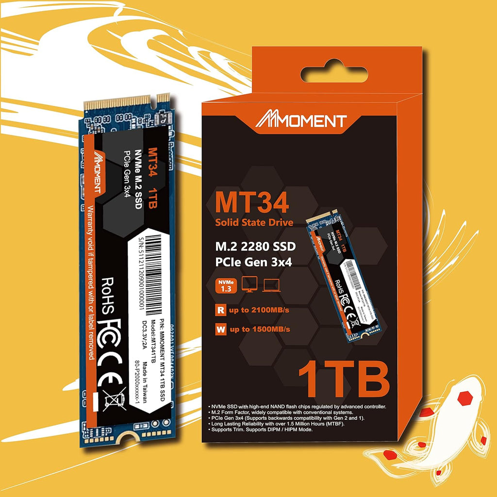 1TB NVMe M.2 2280 PCIe Gen 3x4 Internal Solid State Drive R315258