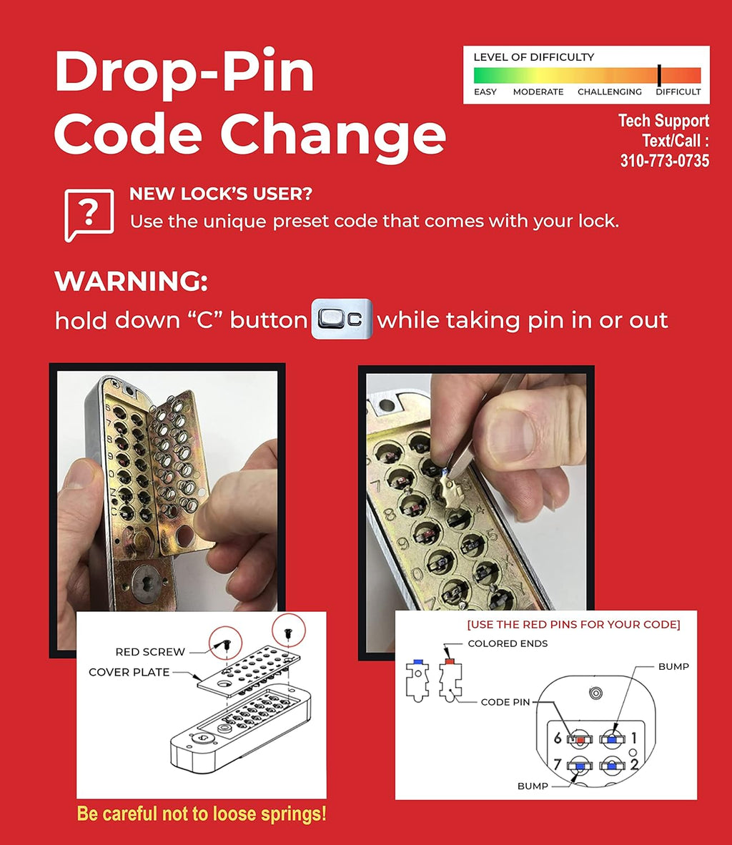 Mechanical Deadbolt Door Lock Chrome D18913