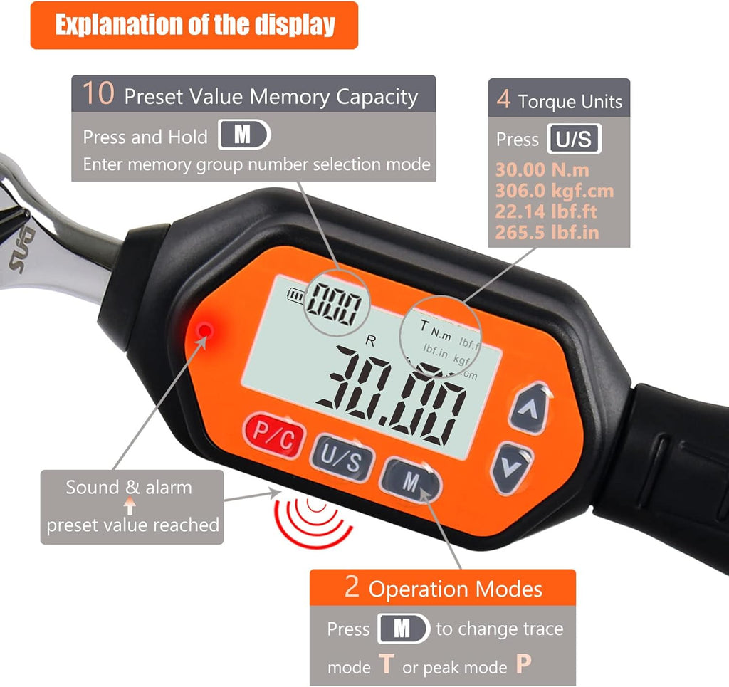 1/4-inch Drive Digital Torque Wrench D19299