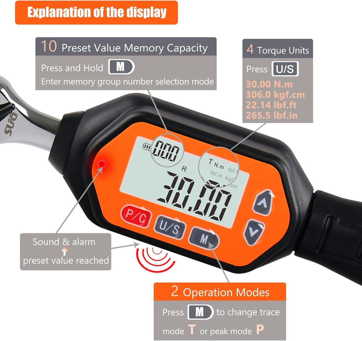 1/4-inch Drive Digital Torque Wrench D19299