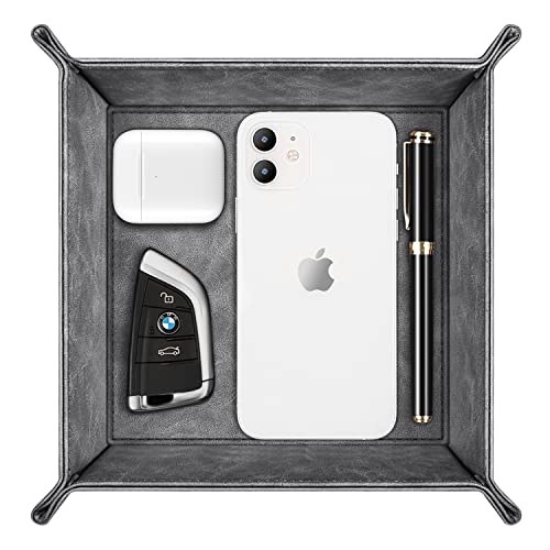 Dark Green PU Leather Valet Tray I460