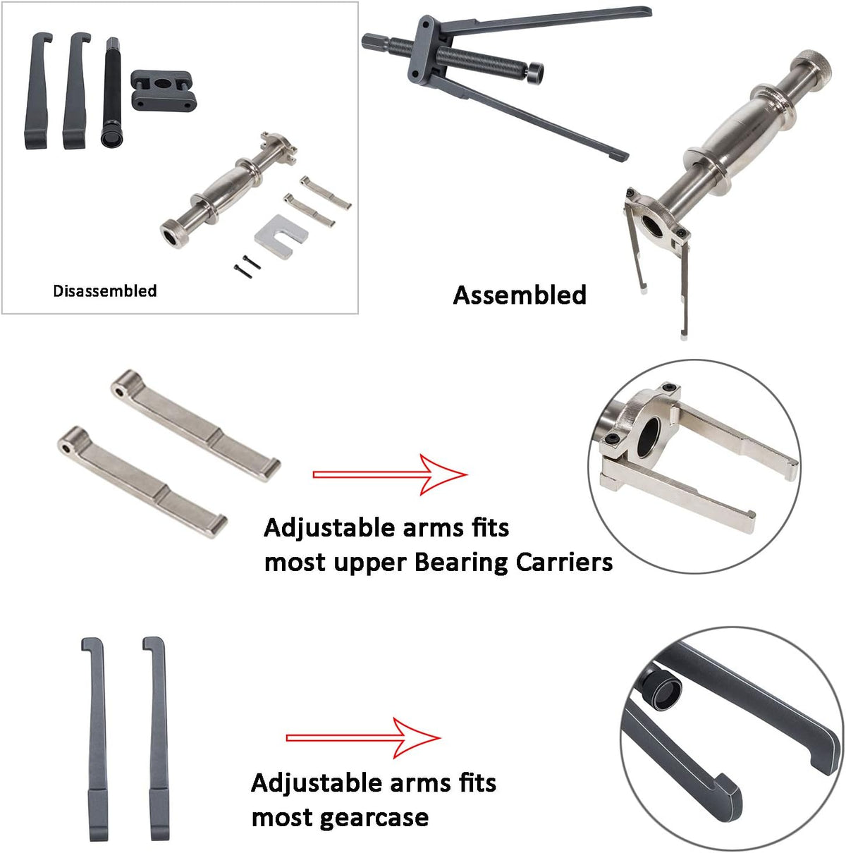 Upper Bearing Carrier Puller & Lower Bearing Carrier Puller & Fuel Water Separator Wrench M361797