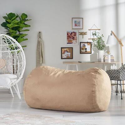 Beige Polyester Large Classic Bean Bag X955576