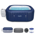 Blue Inflatable Hot Tub with 140 AirJets and EnergySense Cover A35916